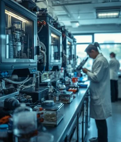 Laboratory bench with new analytical systems